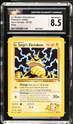 Lt. Surge's Electabuzz (Unlimited) graded CGC 8.5 for sale on eBay
