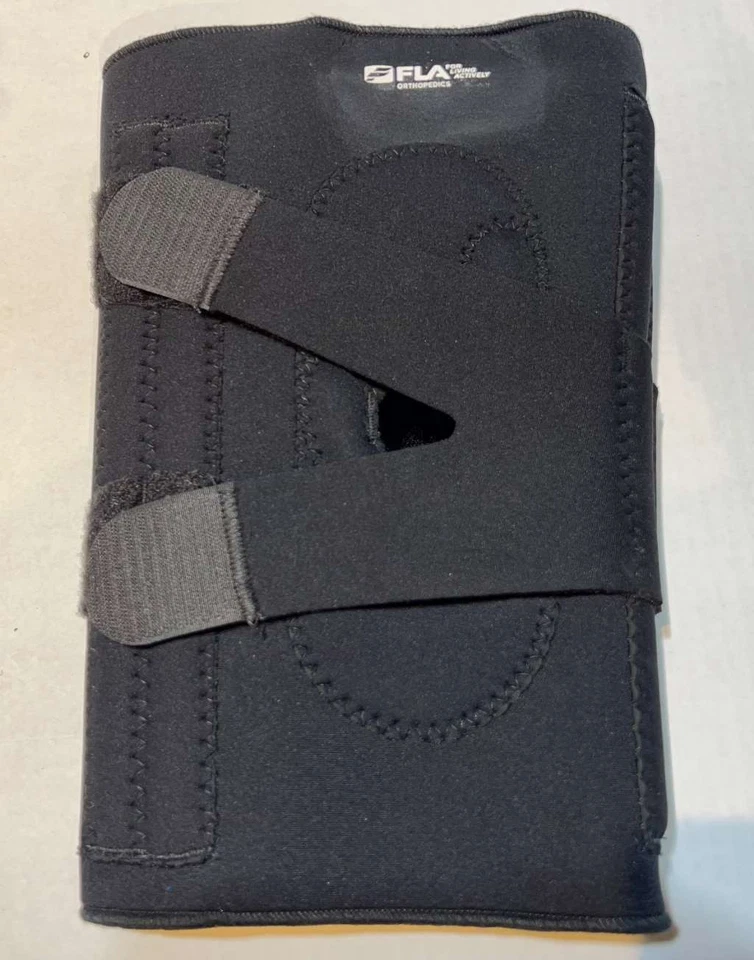 FLA Estabilizador de Rodilla Lateral "J" Forma de Contrafuerte (Negro) Pierna Derecha 2X-Grande Foto 3 de 4
