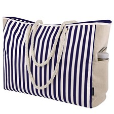 Strandtasche XXL Familie Badetasche für Damen Extra Große Strandtasche mit Re...