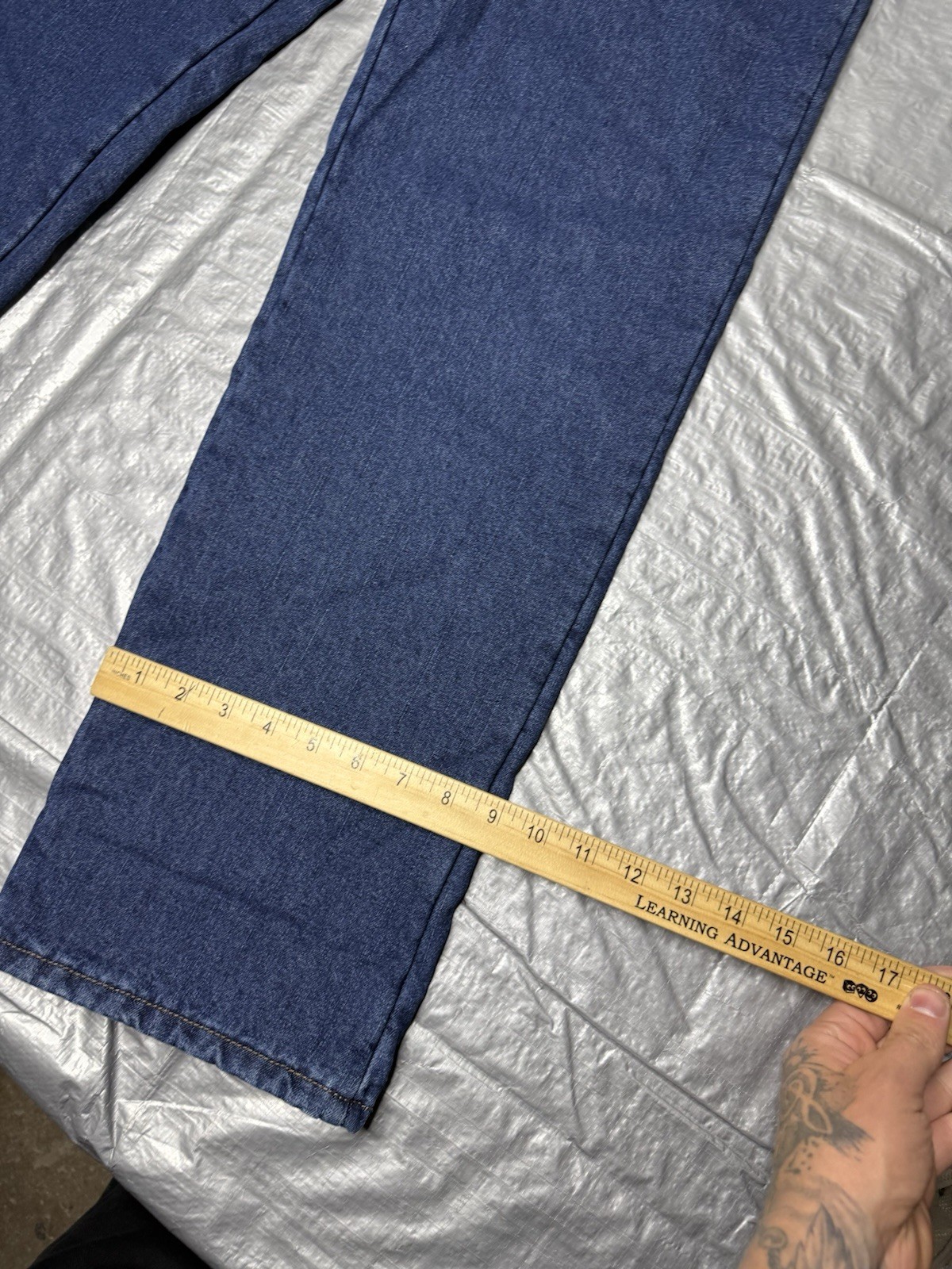 LEE MENS BLUE JEANS 32x30 RELAXED FLEECE LINED INSULATED 100% COTTON DENIM NWOT