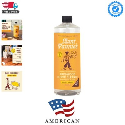 Hardwood Floor Cleaner, Vinegar-Free, Lemon, 32 oz, Pack of 1 | Makes Up to 1...