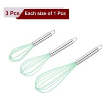 3Pcs/set Silicone Whisk 8 10 12 Kitchen Whisk...
