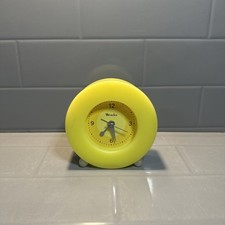 Yellow  Westclox funky alarm clock