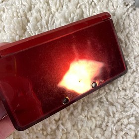Nintendo 3DS Flame Red Handheld Console System CTR-001 Tested
