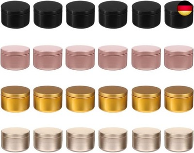 24 Candle Tins Candle Containers Empty Candle Jars with Lids Candle Tins Made of