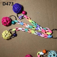 Plastic 3 Chains Parrot Bite Toy Parakeets Cockatiels Toys Parrot Bird Toy D473
