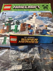 3 Lego sets most not opened 2 Minecraft 1 super heroes 21120, 76034, 21134