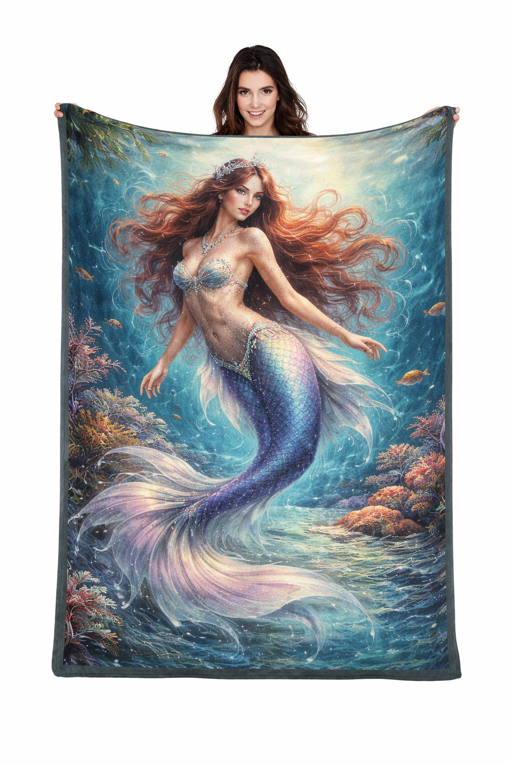 Custom Mermaid Pink Purple Cozy Soft For Girl