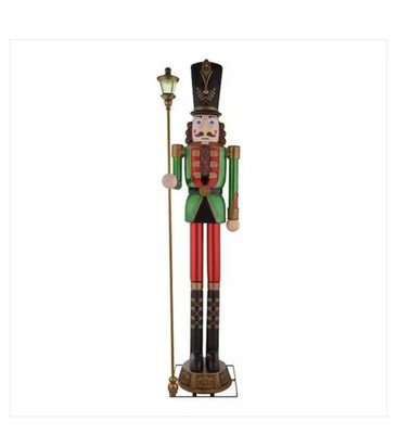 Home Accents 8 ft. Giant-Sized Lantern Nutcracker with LifeEyes LCD Eyes
