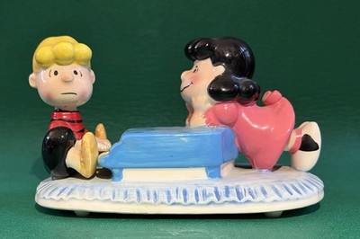 Vtg Peanuts Gang Willitts Schroeder Playing Piano Lucy Music Box Fur Elise Works
