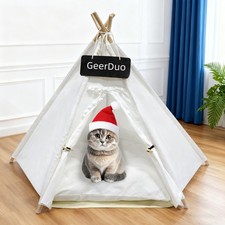 Pet Teepee Tent for Small Dogs or Cats, Protable Puppy Sweet Bed, Dog/Cat Hou...