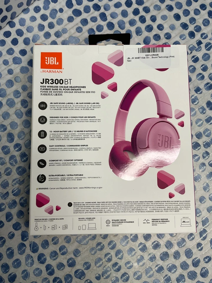 JBL JR300BT Kids On-Ear Wireless Headphones w/ Safe Sound Technology (Pink) NEW - Image 3 of 4