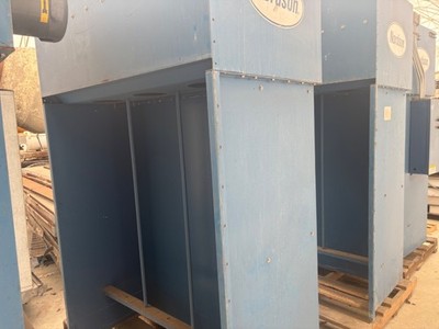 12  W x 10  Hx25 L Versa-Coat Powder Booth with 2 Nordson 6-Cartridge Collectors