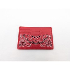 Amiri Leather Bandana Card Holder in Red BNWB One Size