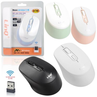 x Linq V36 Kabellose Maus Kabellos 2,4 Ghz