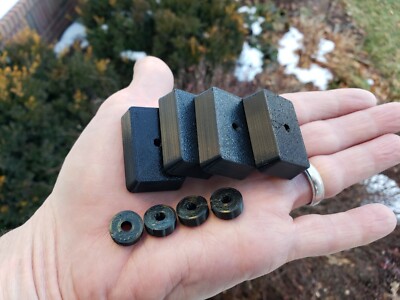 Olympia SM2/SM3/SM4 (SM5?) Rectangular & Monica Round Typewriter Feet (set of 4)