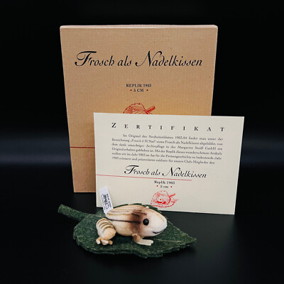 STEIFF FROSCH ALS NADELKISSEN | 420368 | KF | Jahr 2003 | LIMITIERT | Sehr gut