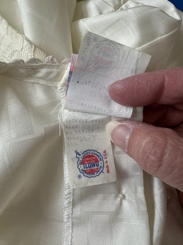 VTG ILGWU Girl Dress Ivory Ribbons & Lace Collection Union Made USA Sz 7 Easter - Picture 7 of 10
