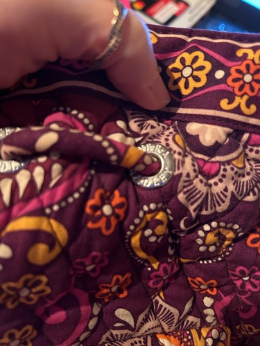 Vera Bradley Purse Maroon Paisley Bucket Style Purse - Picture 4 of 13