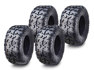 Set Of 4 Free Country ATV/UTV Tires – 25x8-12, 8PR, Side Scuff Guard, 555lbs Max Load