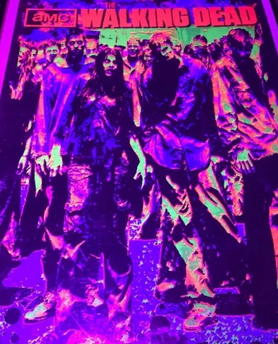 The Walking Dead Zombie Group Blacklight Poster Rare Blacklight Poster - Picture 8 of 24