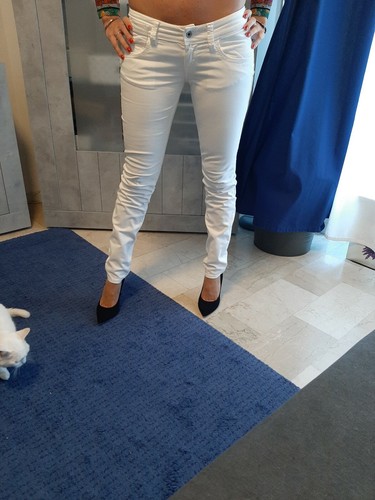 Pantaloni Fornarina Donna bianco Taglia 28 veste 42 vita bassa | eBay