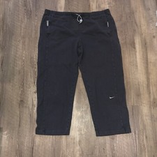 Nike Women's Dri-Fit Training Workout Capri Pants Sz L Rn 56323 Draw String VTG