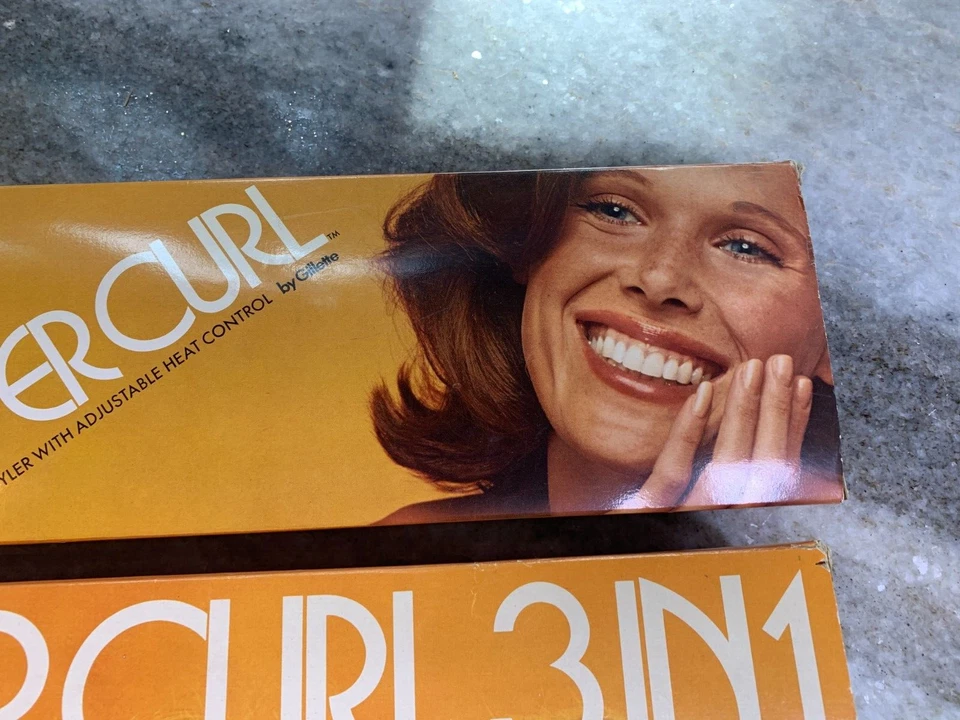 Nuevo de Lote Antiguo Años 60 Años 70 Gillette SUPER COOL Vaporera Rizador JAPÓN Foto 3 de 4