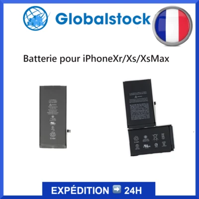 GLOBALSTOCK BATTERIE INTERNE POUR IPHONE X / XR / XS / XS MAX NEUVE + OUTILS