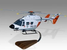Airbus Eurocopter BK117 German Police Desk Wood Helicopter New Model Large 1/24