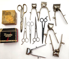 Lot 13 Vtg Barber Hair Dresser Artist Stylist Tools Shaver Oster Depecos Wiss