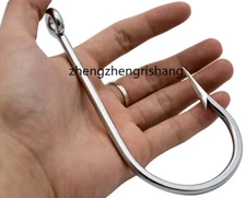 40pcs Strong Stainless Steel Fishing Hook Saltwater Live Bait Fish Hook 1/0-16/0