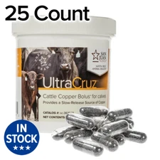 UltraCruz Cattle Copper Bolus Supplement for Calves, 25 Count x 12.5 Grams