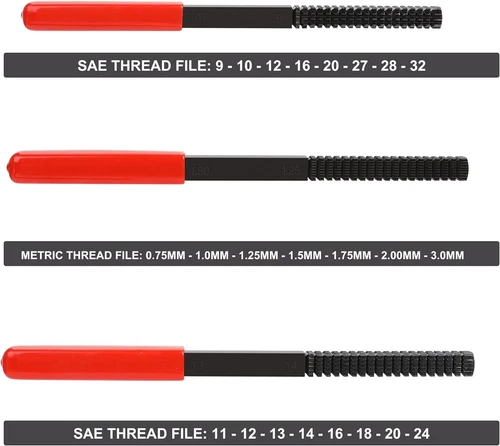 49PCS Thread Chaser Set UNC UNF Metric Thread Restorer Tool Rethreading Kit - Picture 10 of 15