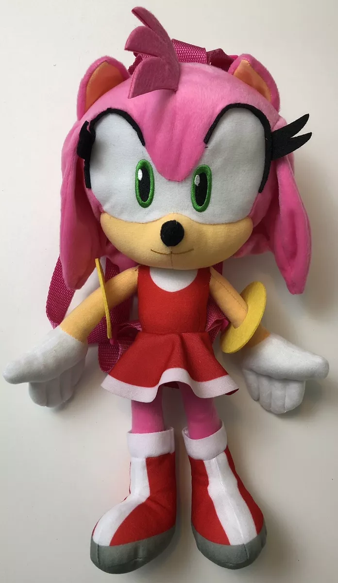  Amy Rose Sonic Plush Backpack 16 inch