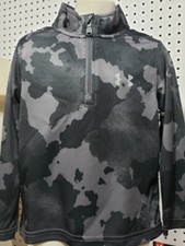 Boys Kids Youth UNDER ARMOUR Long Sleeve Zip Pullover shirt NEW Graphite Black 4