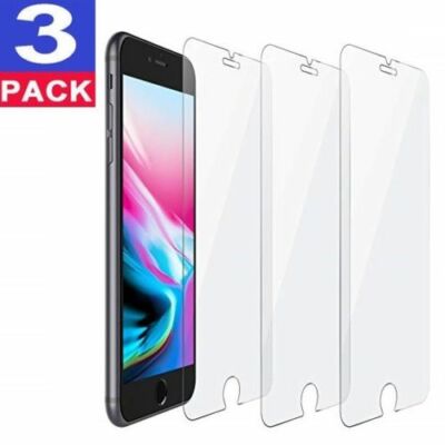 For iPhone 12 11 Pro Max XR X XS Max 8 7 Tempered GLASS Screen Protector 3-PACK