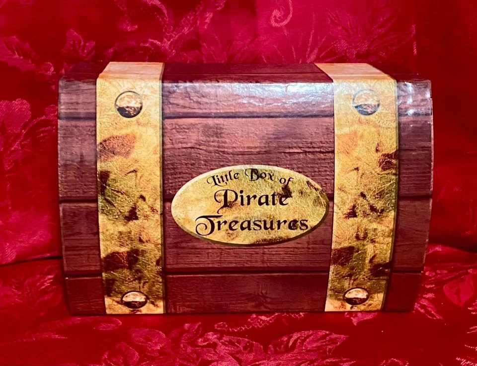 Barron’s Little Box Of Pirate Treasures Jolly Roger Bandera Diario Carteles Mapa Foto 2 de 4