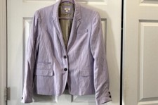 J. Crew Blazer Rayon Mix Lavender Herringbone Sz 2 Lined Pockets
