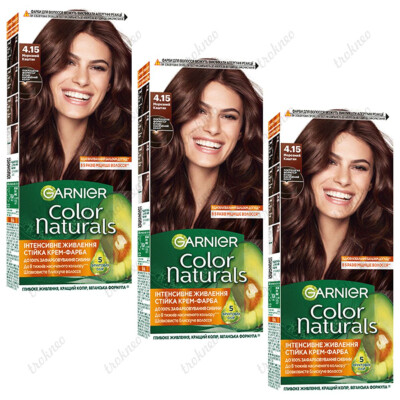 Garnier Color Naturals 4.15 Dark Chokolate Color hair 3 (three) BOXES