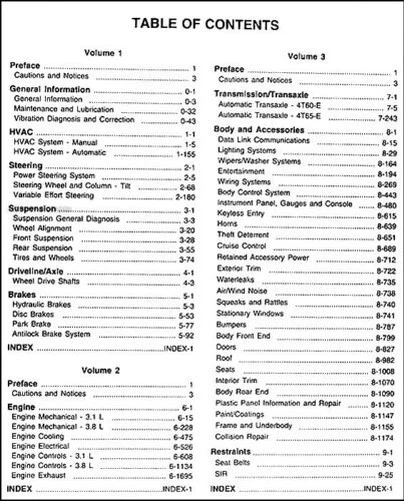 1999 Pontiac Grand Prix Tienda Manual 3 Vol Juego Se Gt Gtp Reparación Servicio - Imagen 2 de 2