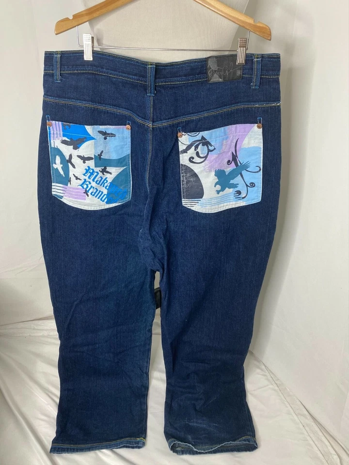 Jean Makaveli Hombre’s 42 x 32 Años 90’s Azul Denim Vintage 5 Bolsillos Foto 3 de 4