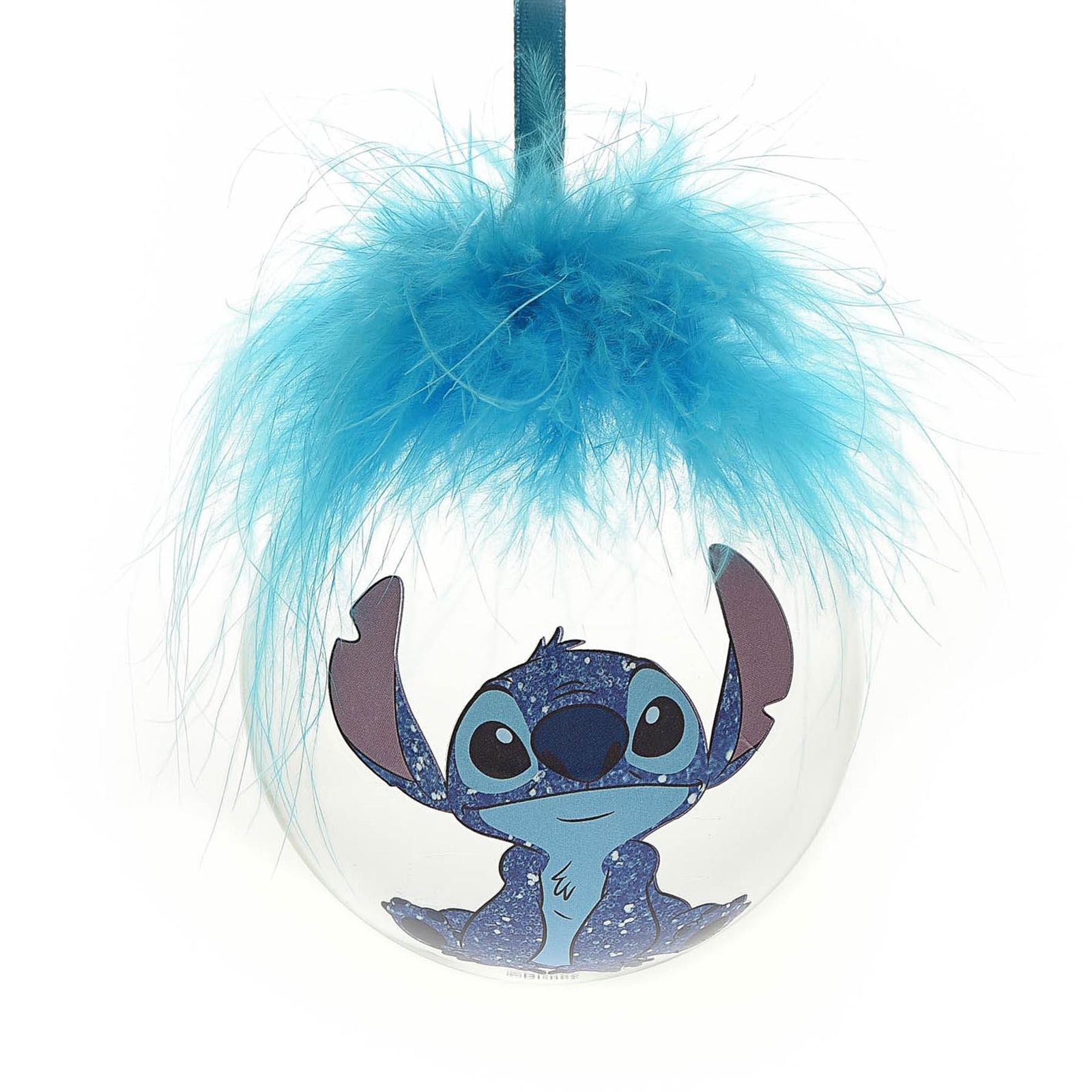 Adorno Navideño Disney Stitch Con Plumas