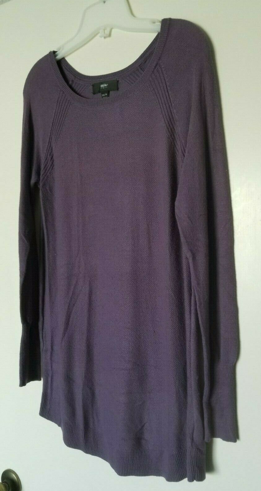 Mossimo Basic Solid Purple Long Sleeve Pull Over … - image 4