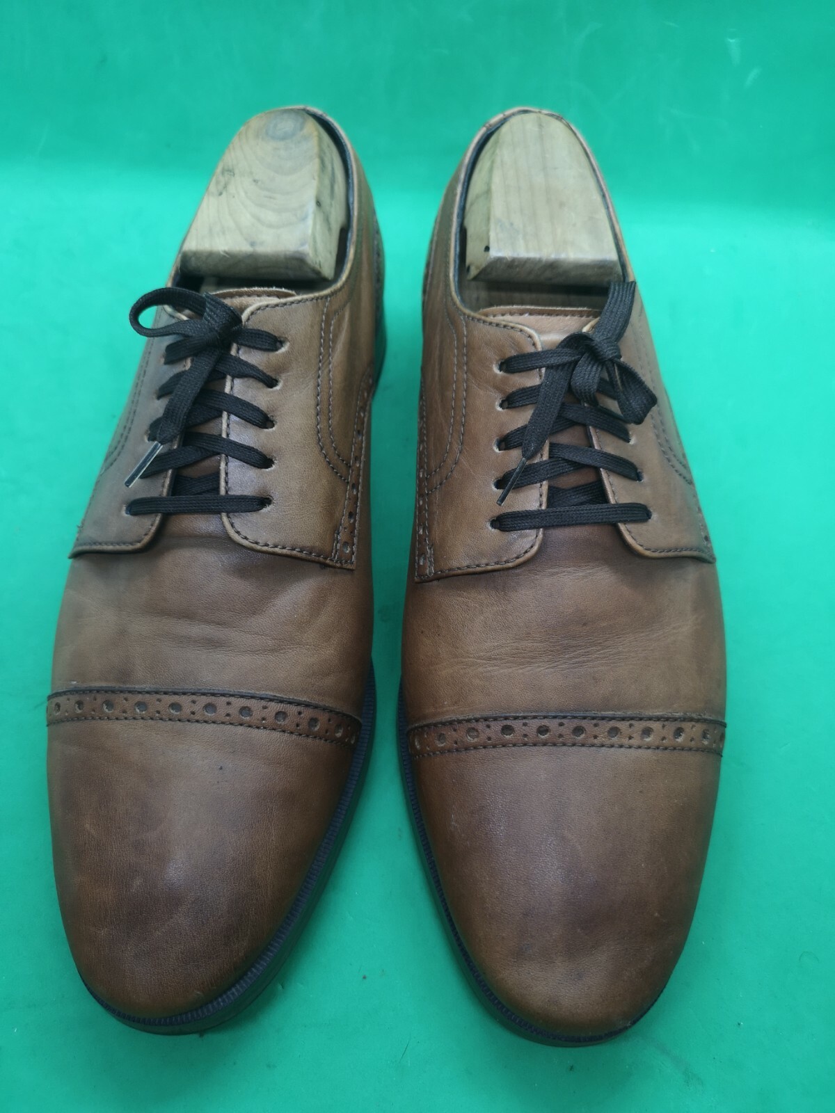 SAOLA Scarpe Oxford vintage COLE HAAN Grand OS da uomo in pelle marrone taglia 8M