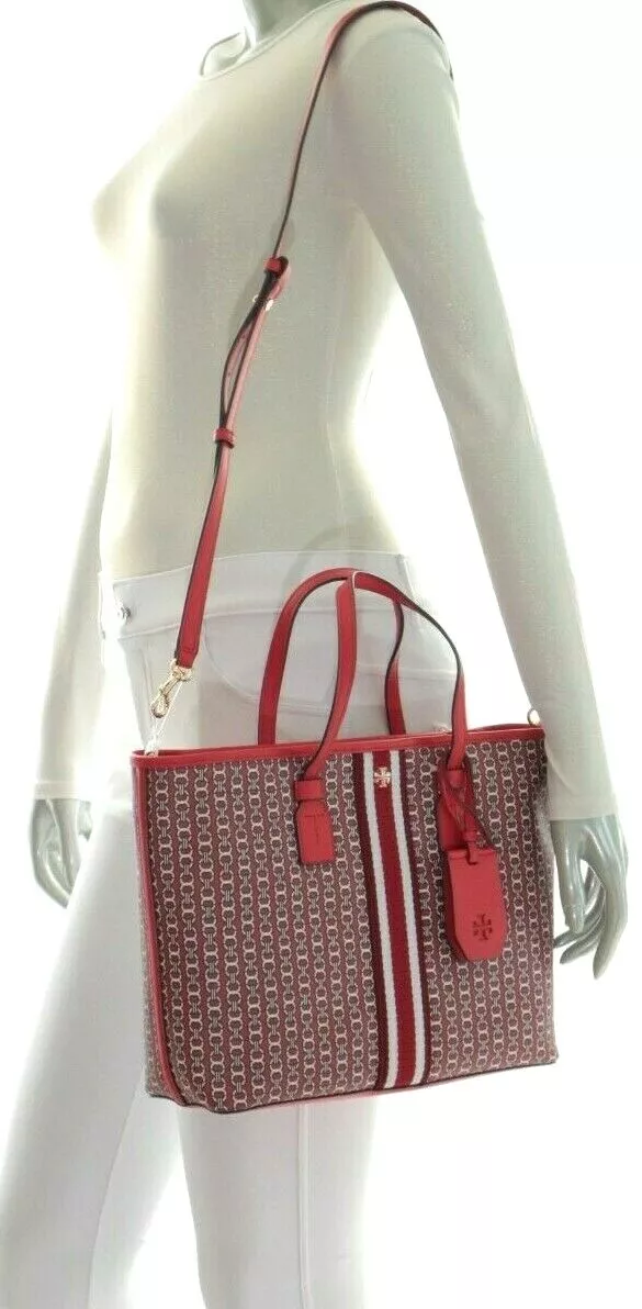 Tory Burch Women's Gemini Link Canvas Tote Bag - Liberty Red