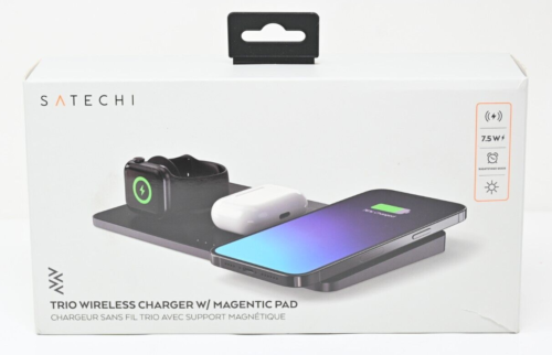 Satechi Trio Wireless Charging Mag Pad W/ Charger - iPhone, Apple Watch, Airpods - Picture 1 of 2