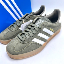ADIDAS Gazelle Indoor Olive Strata Cloud White Gum JQ0174 Men's sz 8-11