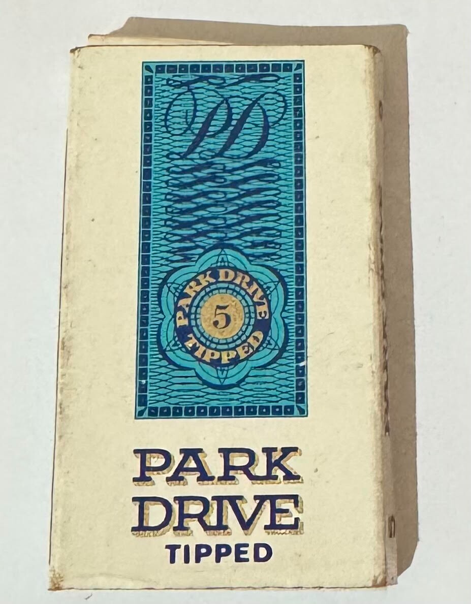 park drive cigarette Park Drive Tipped 5 Empty Cigarette Packet