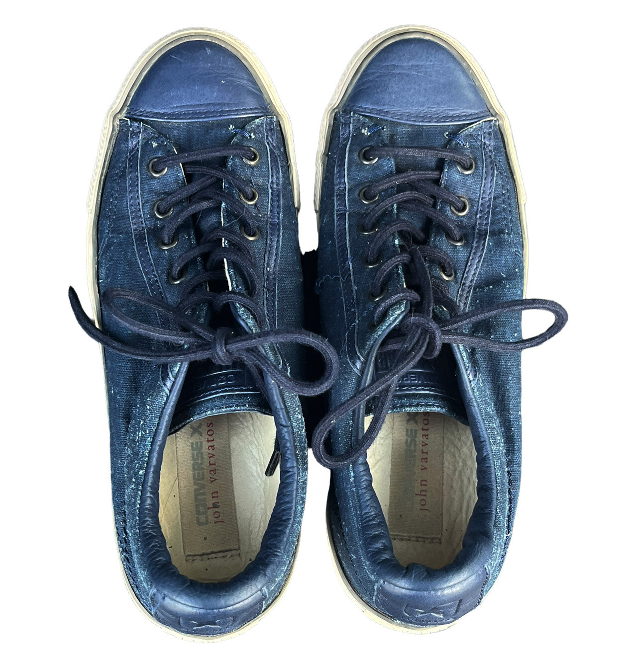 Converse All Star X John Varvatos Low Top Blue Leather Denim